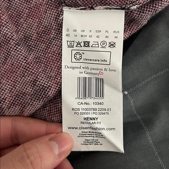 Olsen Women's Houndstooth Pattern Sweater - Picture 4 of 5